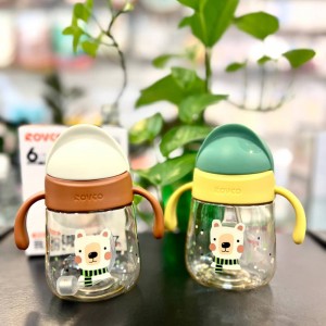 لیوان آبمیوه خوری نی دار طرح خرس  رووکو Rovco