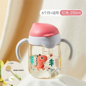 لیوان آبمیوه خوری نی دار طرح دایناسور رووکو Rovco