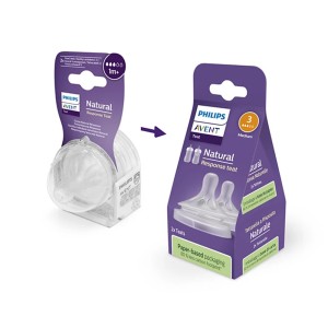 سر شیشه +1 ماه سه قطره فیلیپس اونت Philips Avent سری Natural Response