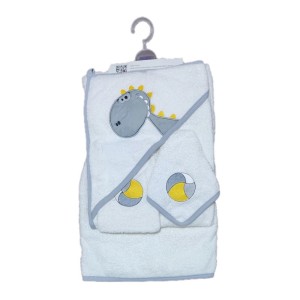 ست حوله نوزاد 5 تکه مادرکر Mothercare طرح دایناسور تاج دار