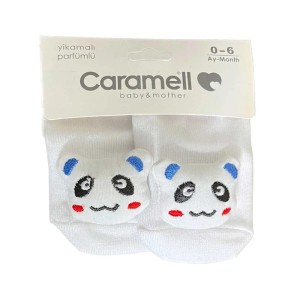 جوراب نوزادی 0-6 ماه کارامل caramell