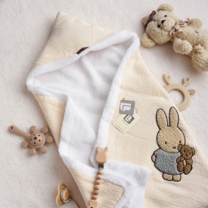 پتو  کلاهدار موسلین نوزادبی بی لایک Baby Like طرح خرگوش