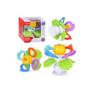 اسباب بازی توپ جغجغه ای و دندانگیر هانگر HUANGER طرح گل کد 0197