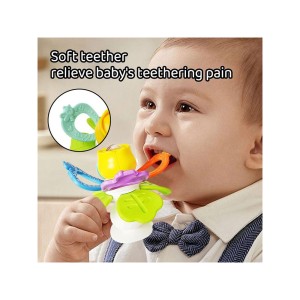 اسباب بازی توپ جغجغه ای و دندانگیر هانگر HUANGERطرح گل