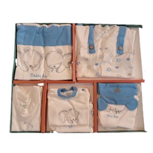 ست لباس بیمارستانی فابو ببه Fabu bebe طرح خرس آبی