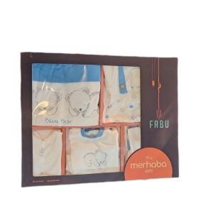 ست لباس بیمارستانی فابو ببه Fabu bebe طرح خرس آبی