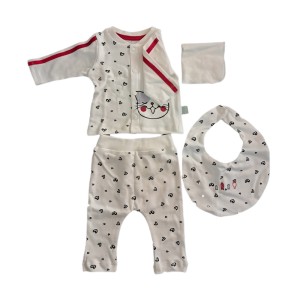 ست لباس بیمارستانی فابو ببه Fabu bebe طرح گربه