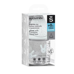 شیشه شیر پیرکس سواوینکس Suavinex حجم 120 میلی لیتر طرح خرگوش