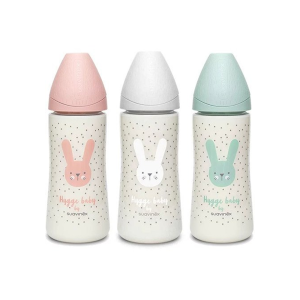 شیشه شیر طلقی  سواوینکس Suavinex حجم 360 میلی لیتر طرح خرگوش