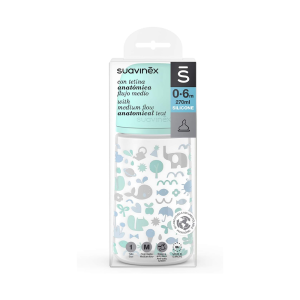 شیشه شیر طلقی ارتودنسی سواوینکس Suavinex ظرفیت 270 میلی لیتر