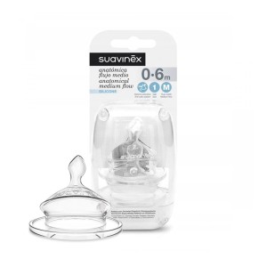 سرشیشه آناتومیک 0-6 ماه سواوینکس Suavinex بسته دو عددی 1M