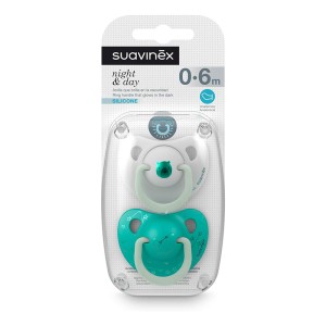 پستانک شب تاب ارتودنسی 0-6 ماه سواوینکس Suavinex طرح حیوانات