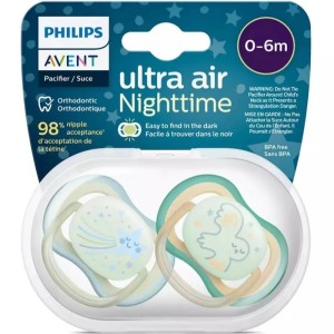 پستانک ارتودنسی 6-0 ماه فیلیپس اونت Philips Avent بسته دو عددی کد SCF376/18