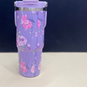 تراول ماگ دسته دار طرح  گل