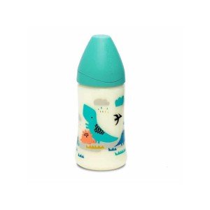 شیشه شیر طلقی+3 ماه  سواوینکس  suavinex ظرفیت 270 میلی لیتر طرح ژوراسیک