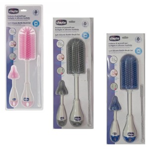 برس شیشه و سرشیشه شور سیلیکونی چیکو  Chicco بسته سه عددی