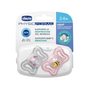 پستانک ارتودنسی 6-2 ماه فیزو فورما مدل لایت چیکو  Chicco بسته 2 عددی
