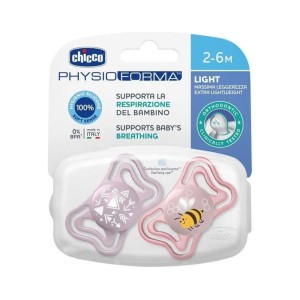 پستانک ارتودنسی 6-2 ماه فیزو فورما مدل لایت چیکو  Chicco بسته 2 عددی