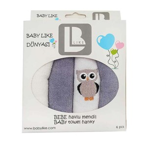 حوله دست و صورت بی بی لایک Baby like بسته 4 عددی