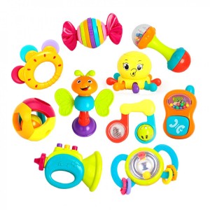 ست جغجغه و دندانگیر هولی تویز Huile Toys کد  939 بسته ده عددی