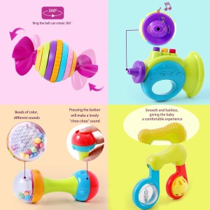 ست جغجغه و دندانگیر هولی تویز Huile Toys کد  939 بسته ده عددی