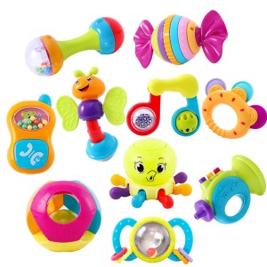 ست جغجغه و دندانگیر هولی تویز Huile Toys کد  939 بسته ده عددی