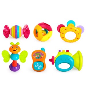 ست جغجغه و دندانگیر هولی تویز Huile Toys کد  939a بسته شش عددی