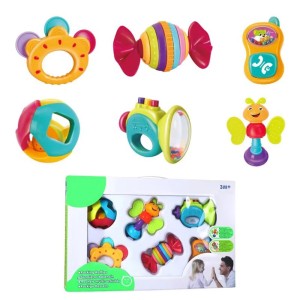 ست جغجغه و دندانگیر هولی تویز Huile Toys کد  939a بسته شش عددی