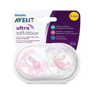 پستانک ارتودنسی 6-0 ماه فیلیپس اونت Philips Avent بسته دو عددی  SCF224/03