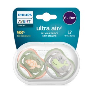 پستانک ارتودنسی  18-6 ماه فیلیپس اونت Philips Avent بسته دو عددی  SCF085/60