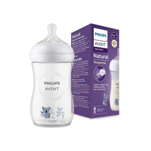 شیشه شیر طلقی 1+ ماه فیلیپس اونت PHILIPS AVENT ظرفیت 260 میلی لیتر طرحدار