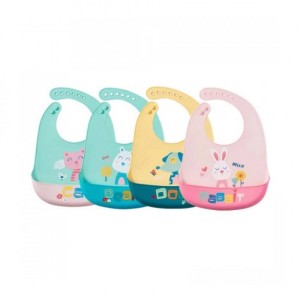 پیشبند تمام سیلیکونی 0-6 ماه کاسه دار کودک