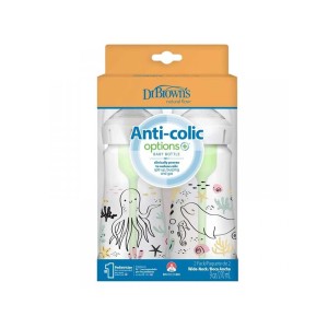 شیشه شیر طلقی +1 ماه  دکتر براون  DR BROWNS بسته دو عددی ظرفیت 270 میلی لیتر