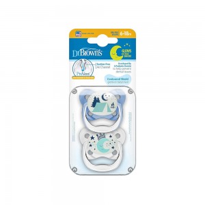 پستانک ارتودنسی شب تاب 6 تا 18 ماه  دکتر براون Dr Brown’s طرح جنگل و ماه بسته دو عددی