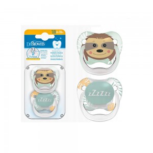 پستانک ارتودنسی  6 تا 18 ماه  دکتر براون Dr Brown’s طرح جوجه تیغی بسته دو عددی