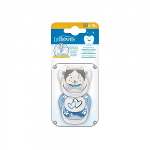 پستانک ارتودنسی  6 تا 18 ماه  دکتر براون Dr Brown’s طرح گرگ بسته دو عددی