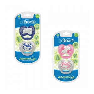 پستانک ارتودنسی شب تاب 6-0 ماه دکتر براون Dr Browns بسته دو عددی