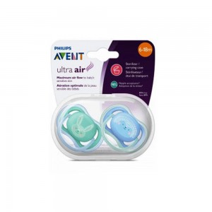 پستانک ارتودنسی  18-6 ماه فیلیپس اونت Philips Avent بسته دو عددی  SCF344/23