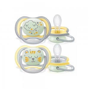 پستانک ارتودنسی شب تاب  18+ ماه فیلیپس اونت Philips Avent بسته دو عددی  SCF376/01