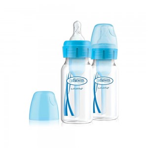 شیشه شیر طلقی +0 ماه دکتر براون DR BROWNS بسته دو عددی ظرفیت 120 میلی لیتر
