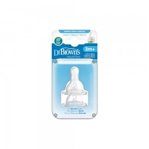 سرشیشه باریک 3+ ماه دکتر براون Dr Browns بسته دو عددی