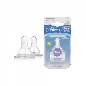 سرشیشه باریک 9+ ماه دکتر براون Dr Browns بسته دو عددی