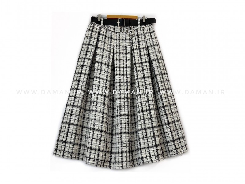 دامن پشمی با کمربند قد 80  کد (687)