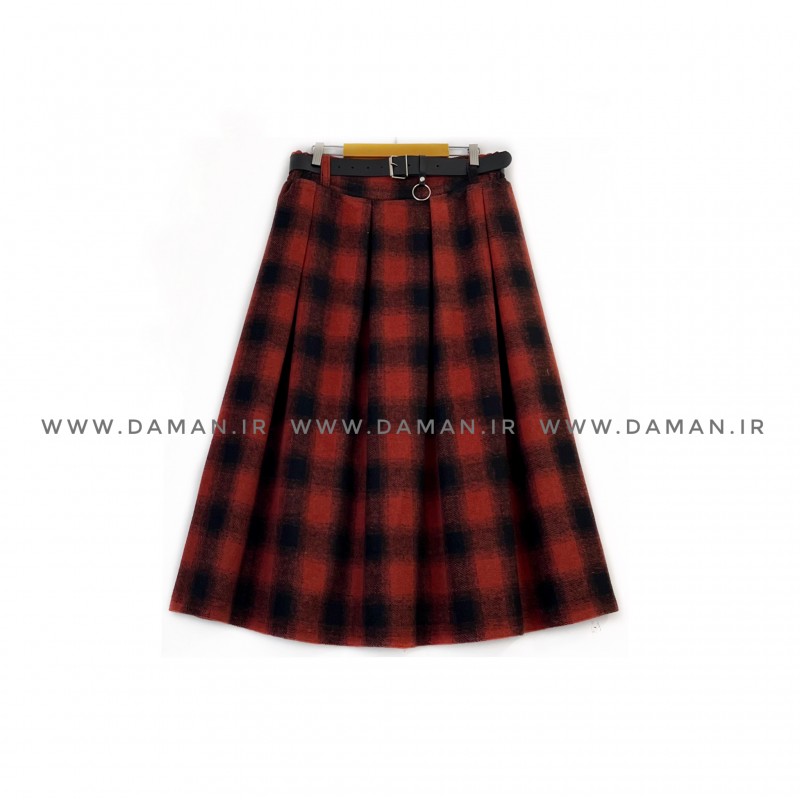 دامن پشمی با کمربند قد 80  کد (5050)