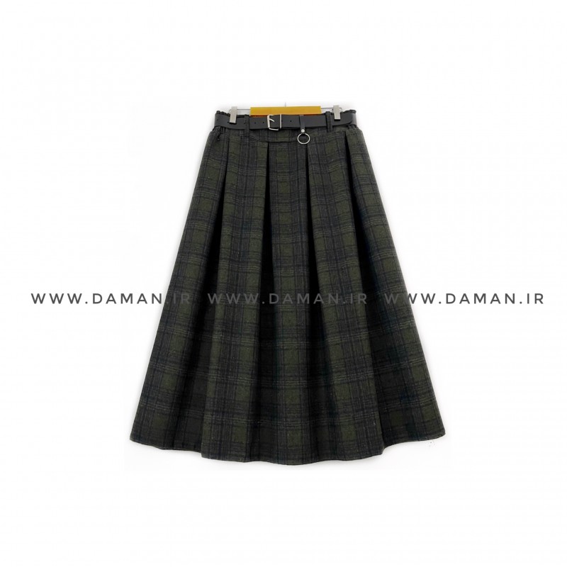 دامن پشمی با کمربند قد 80  کد (119)