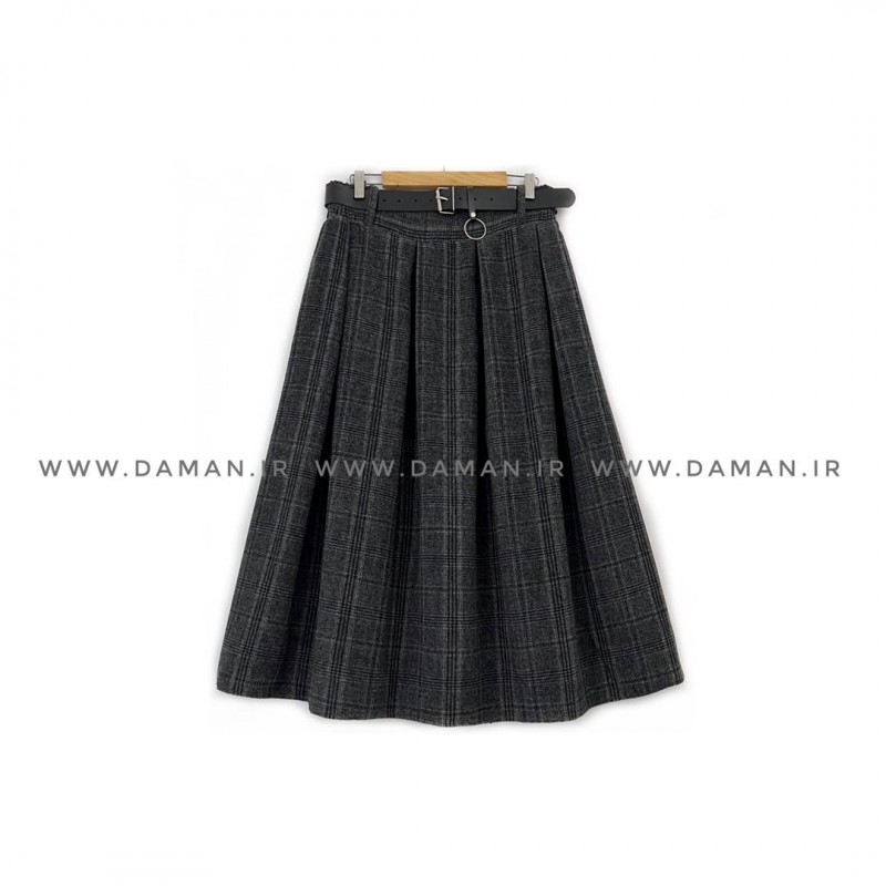 دامن پشمی با کمربند قد 80  کد (445)
