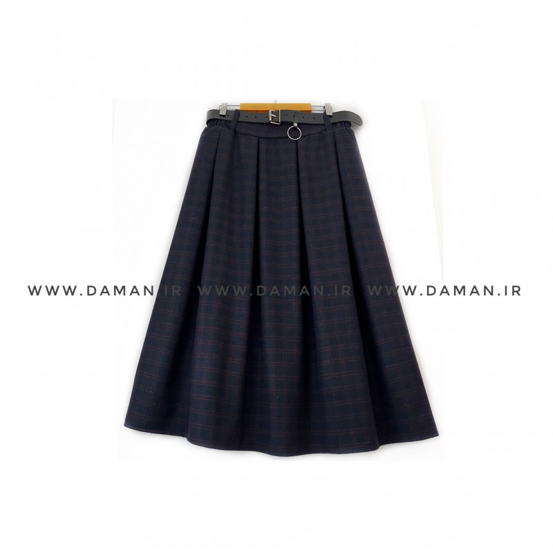 دامن پشمی با کمربند قد 80  کد (229)