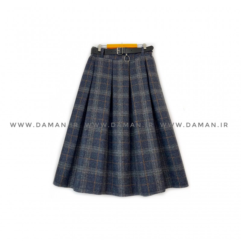 دامن پشمی با کمربند قد 80  کد (448)