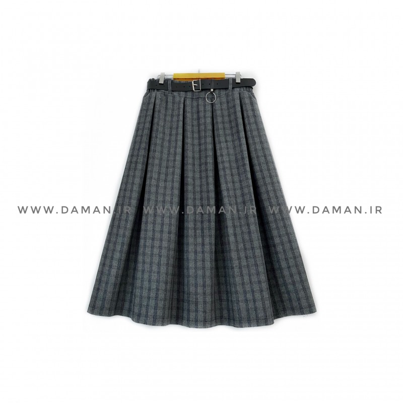 دامن پشمی با کمربند قد 80  کد (115)