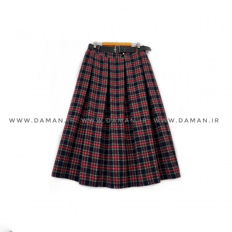 دامن پشمی با کمربند قد 80  کد (P 14)